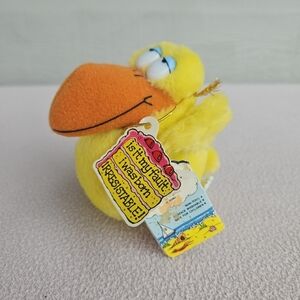 Wallace Berrie Godfrey Goony Bird Yellow Plush 4" Born Irresistable Tags